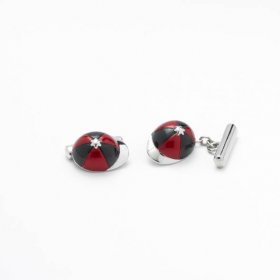 Cufflinks - Jockey Cap on Chain